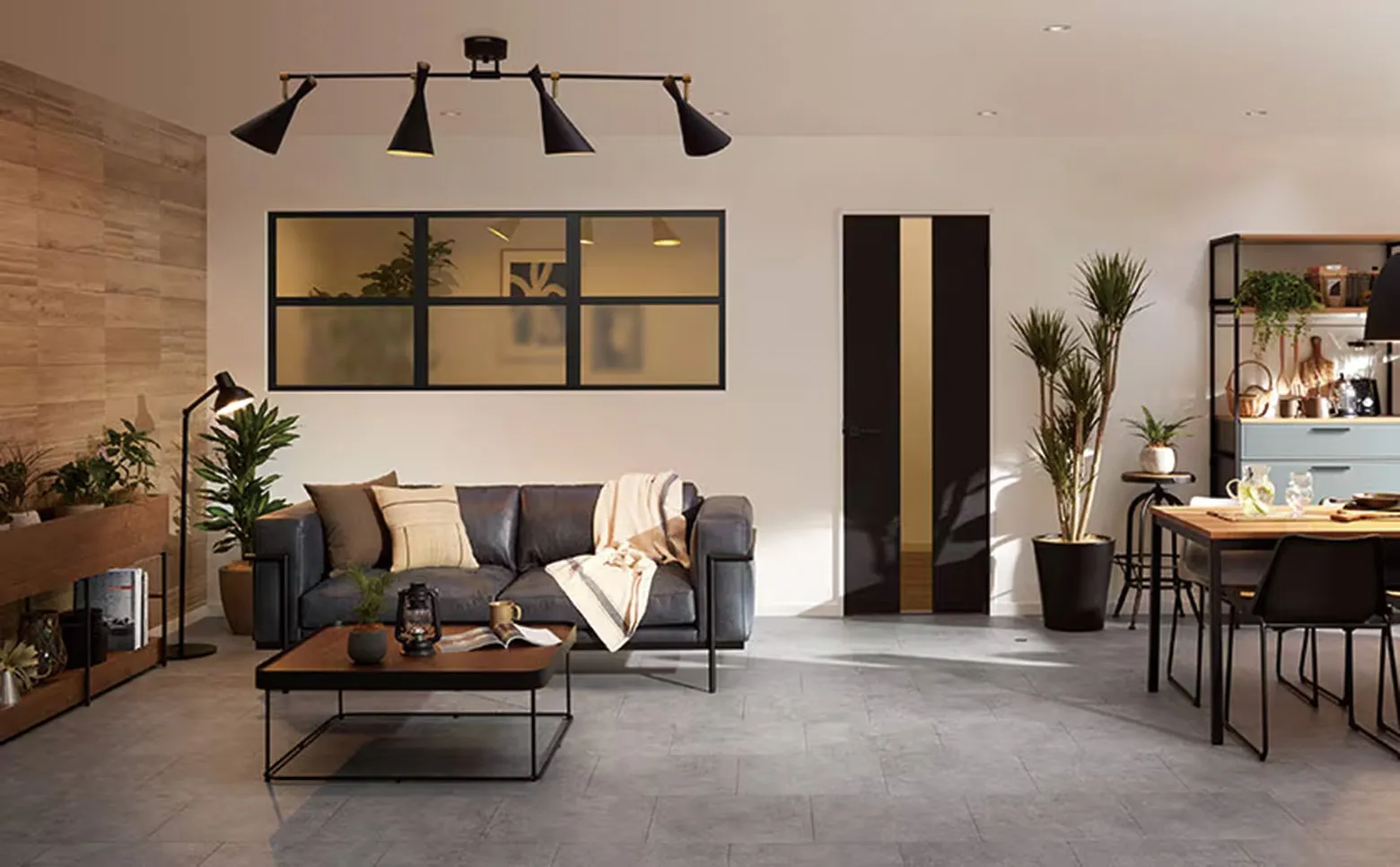 ラフな 素 材をM I Xした 新しいインダストリアルスタイル